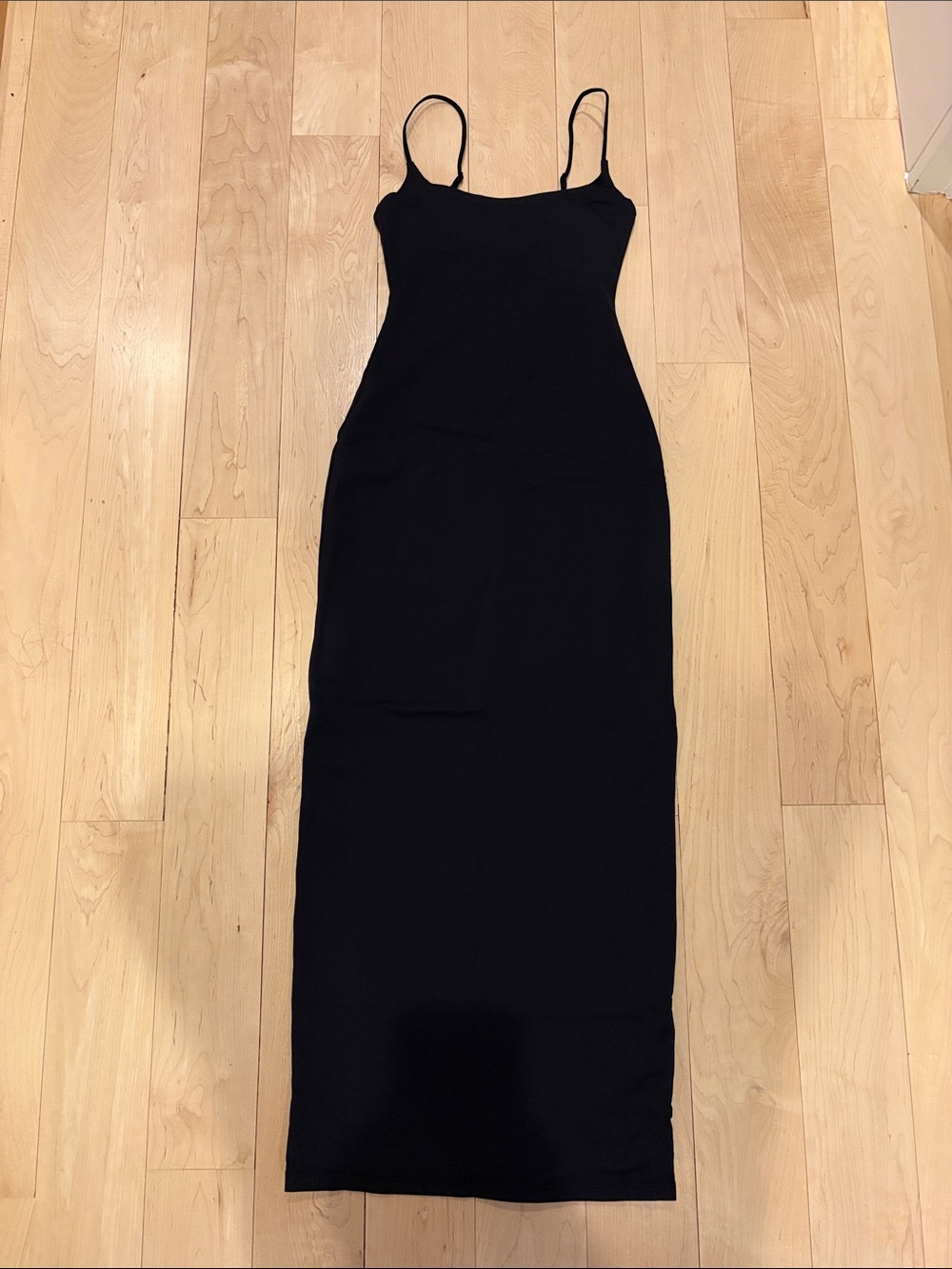 Aritzia Contour Black Spaghetti-Strap Dress